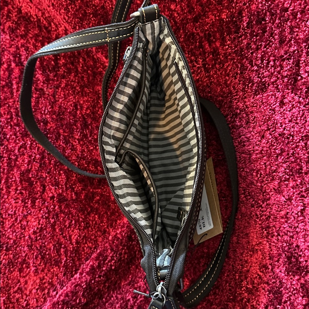 Jack George’s Voyager Black LE Mini City Leather Crossbody Purse w Tag. Perfect - Picture 5 of 8